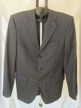 Dolce & Gabbana Gray Pinstripe Wool Blazer IT 46 virgin wool made in Italy